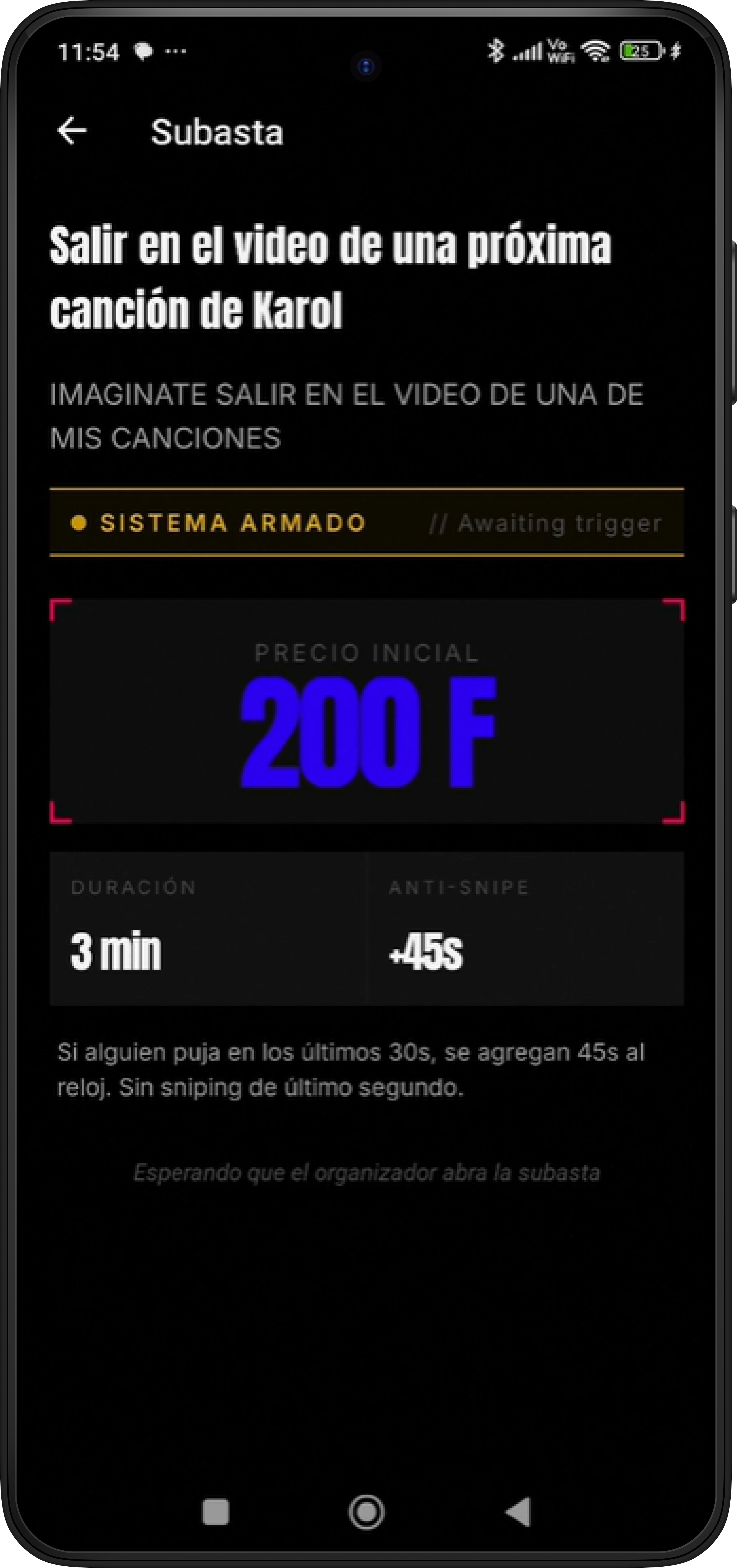 Fandi app — subastas